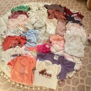 0-3 baby girl onsies